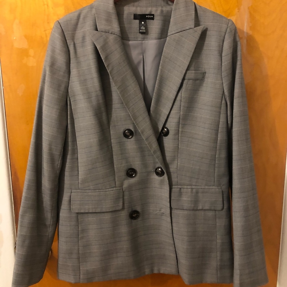 Aqua Bloomingdales grey blazer size medium